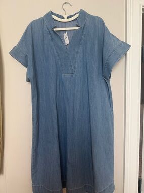 Talbots Light Blue Denim Tunic Dress